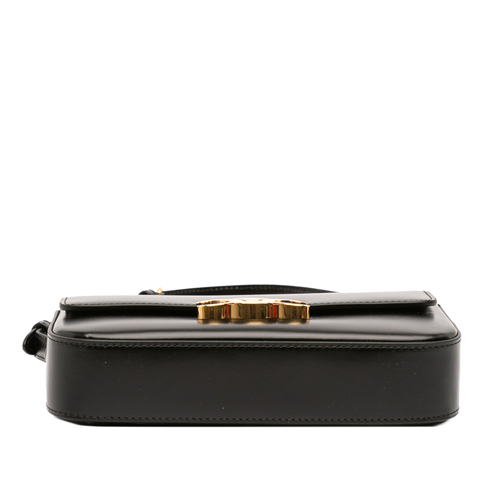 Pre-Loved Celine Shiny Calfskin Triomphe Claude Shoulder Bag - Picture 3 of 11